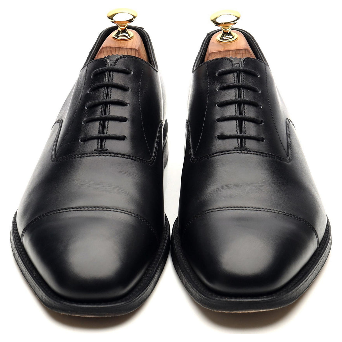 1880 &#39;Aldwych&#39; Black Leather Oxford UK 8.5 F