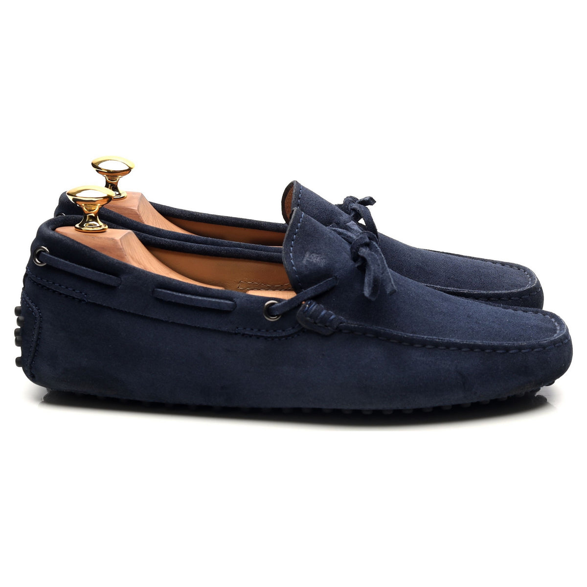 Gommino Navy Blue Suede Driving Loafers UK 6.5