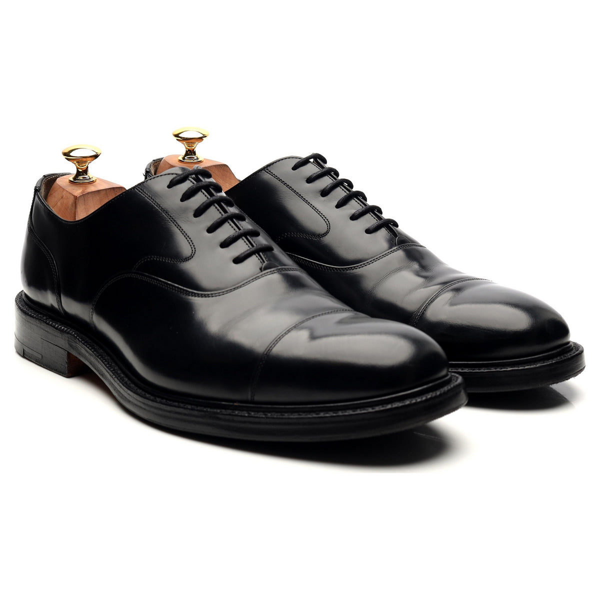 &#39;Lancaster&#39; Black Leather Oxford UK 10 G