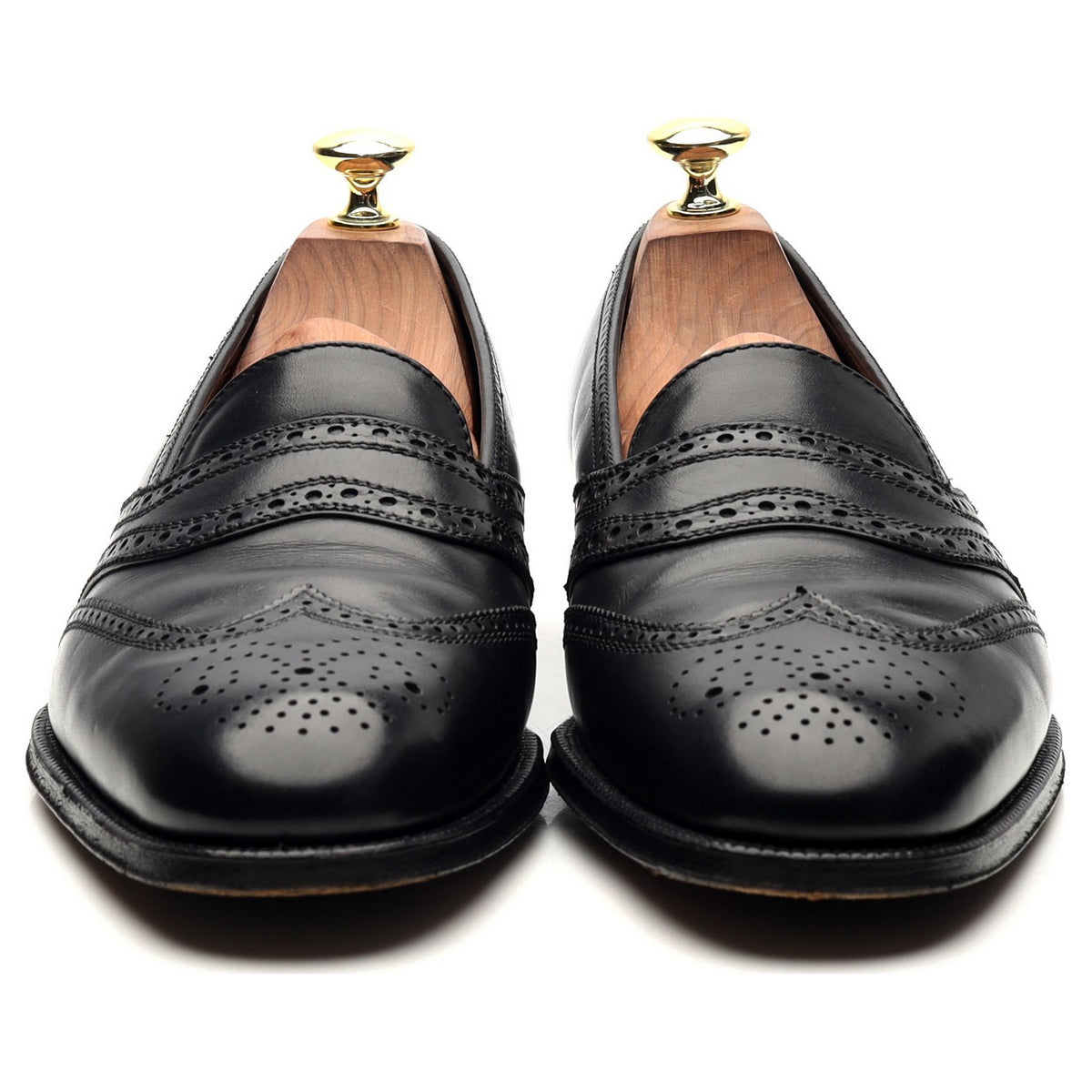 Black Leather Loafers UK 7.5