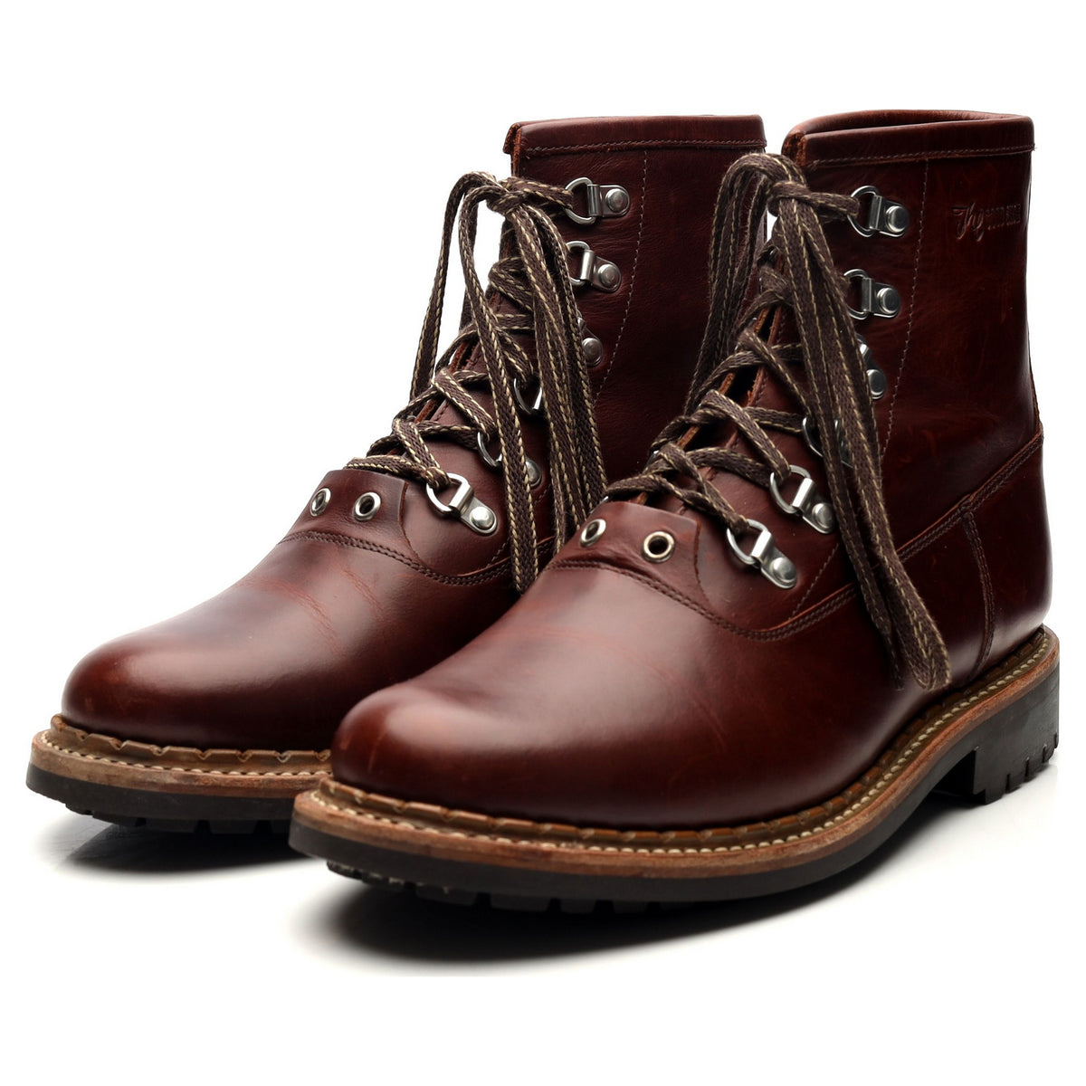 &#39;Justin&#39; Brown Leather Boots UK 6 G