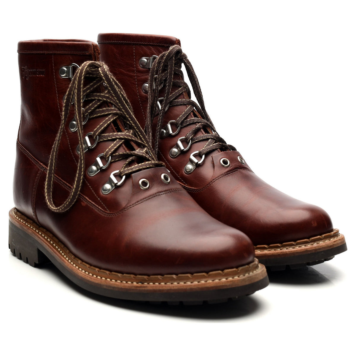 &#39;Justin&#39; Brown Leather Boots UK 6 G
