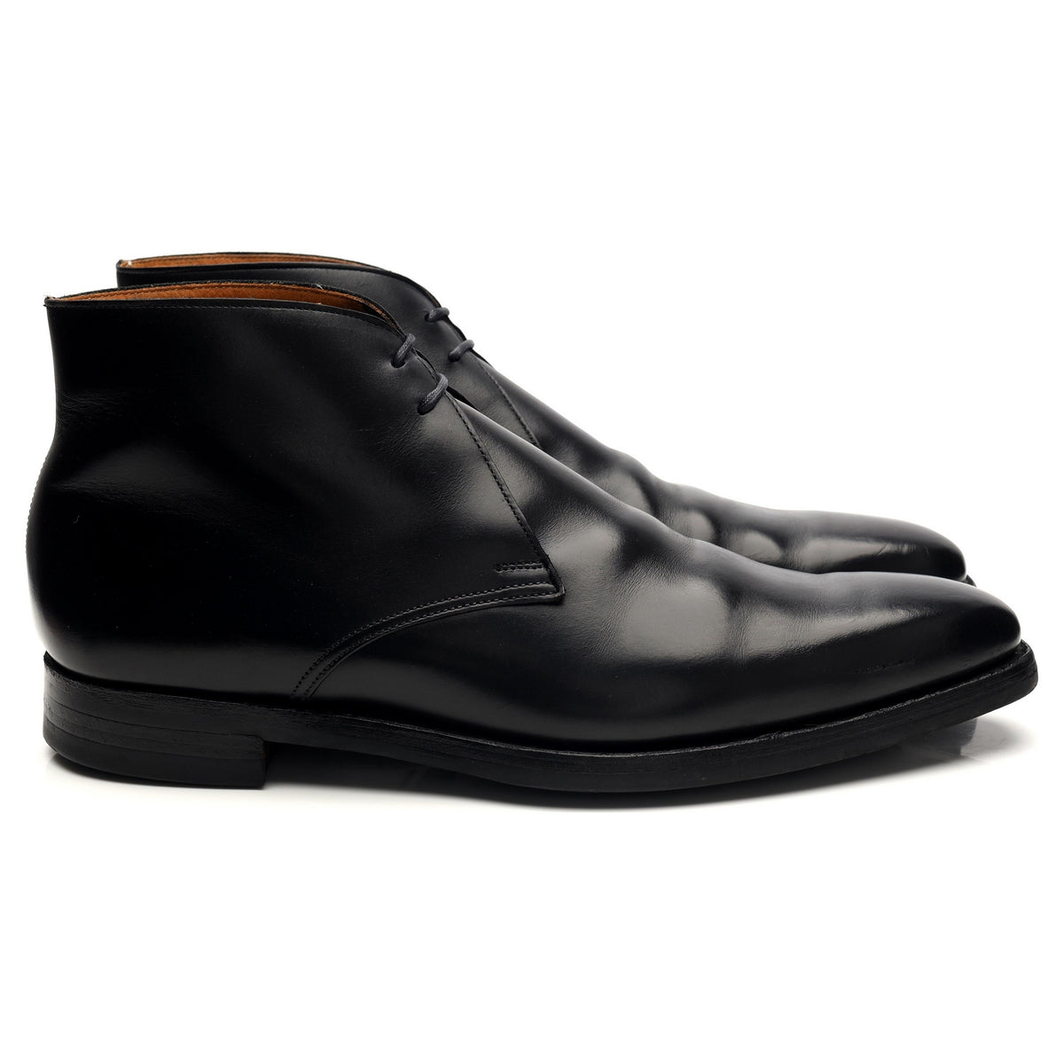 &#39;Tetbury&#39; Black Leather Chukka Boots UK 9.5 E