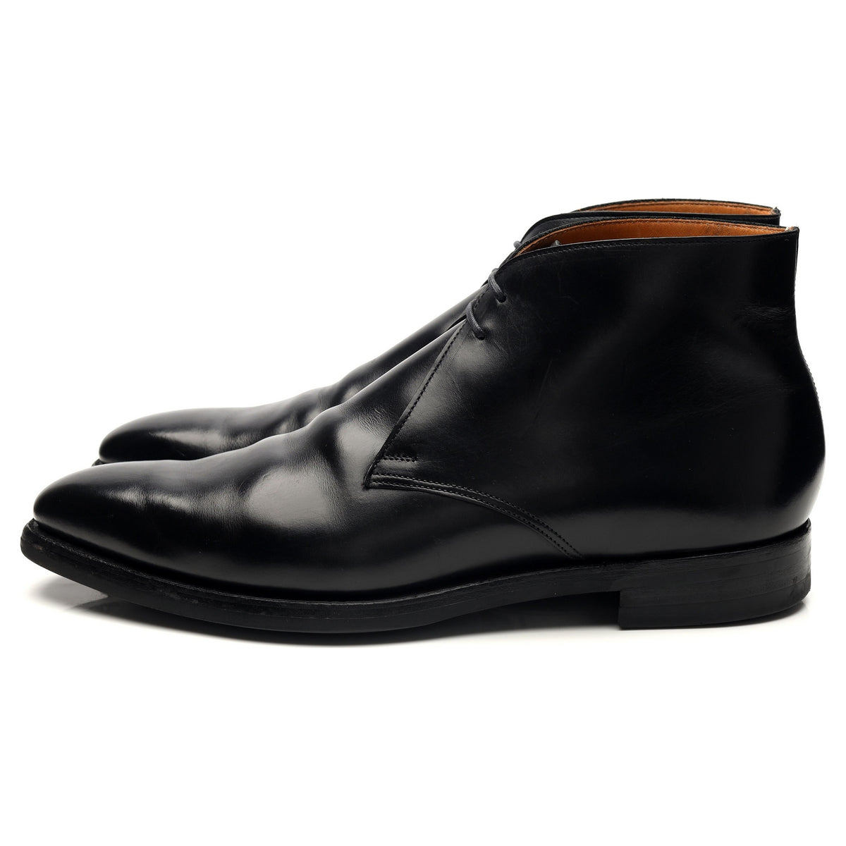 &#39;Tetbury&#39; Black Leather Chukka Boots UK 9.5 E