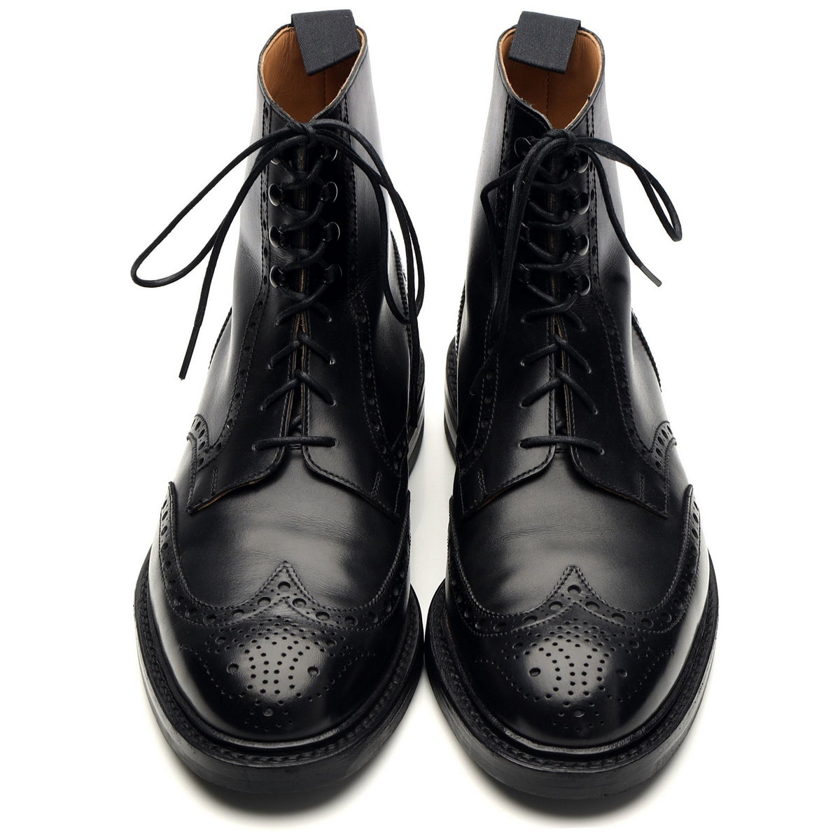 &#39;Skye 3&#39; Black Leather Brogue Boots UK 7 E