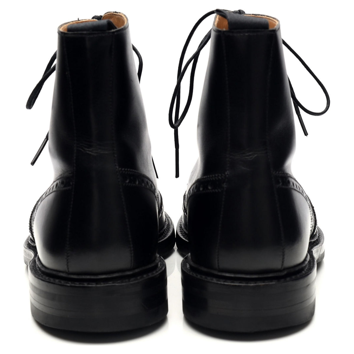 &#39;Skye 3&#39; Black Leather Brogue Boots UK 7 E