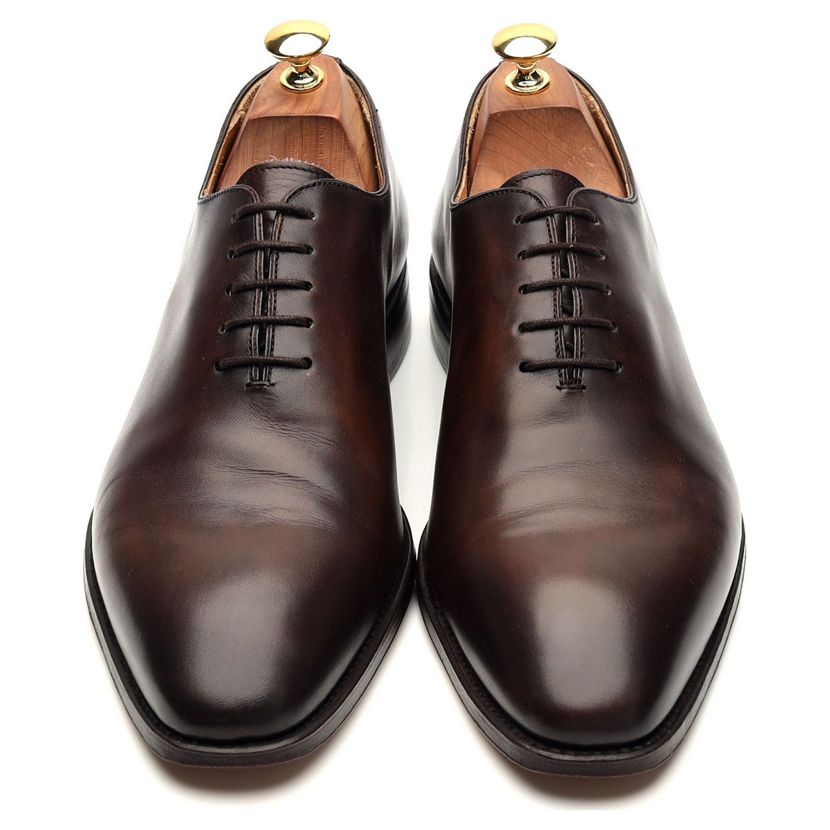 &#39;5216&#39; Dark Brown Leather Wholecut Oxford UK 10