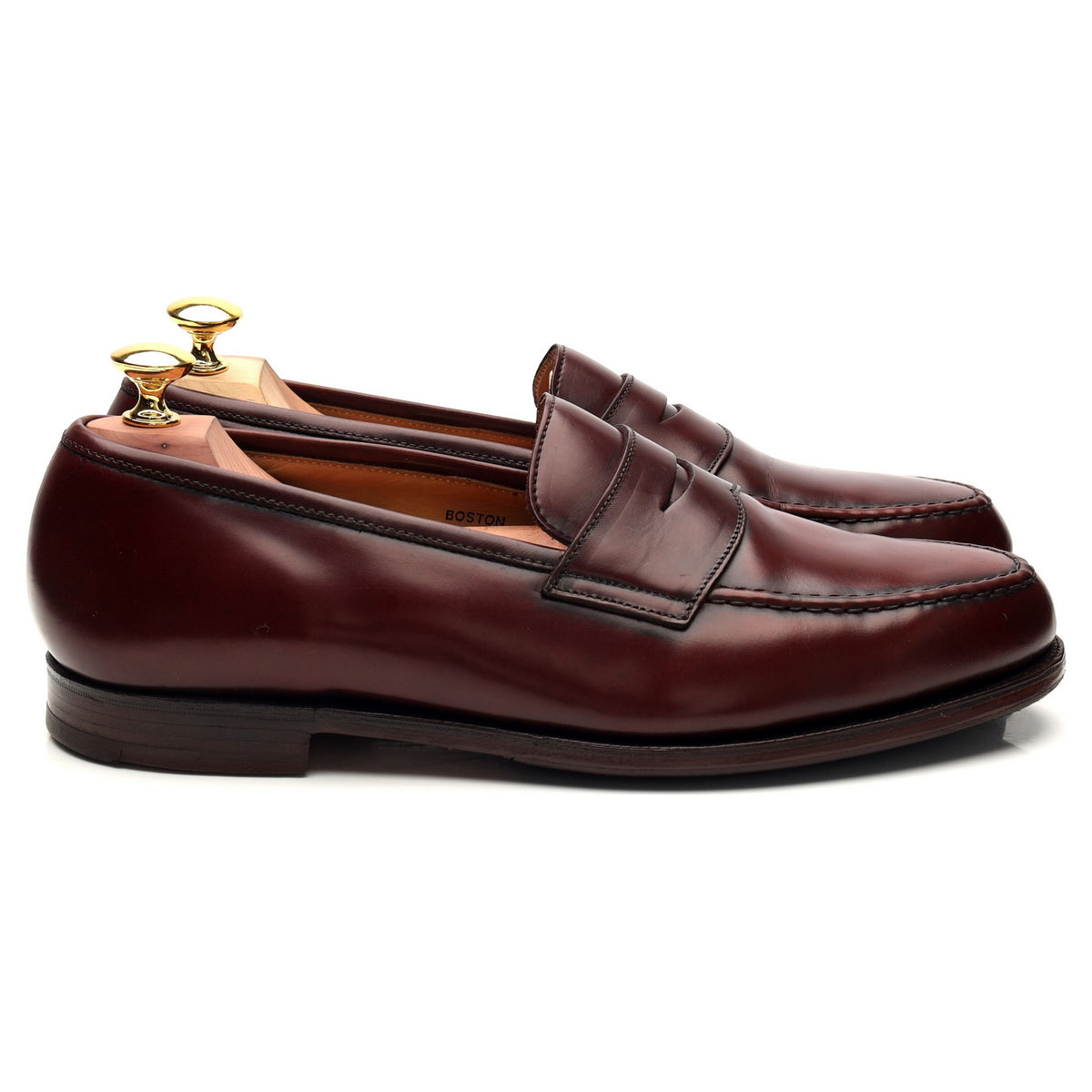 &#39;Boston&#39; Burgundy Leather Loafers UK 8 E