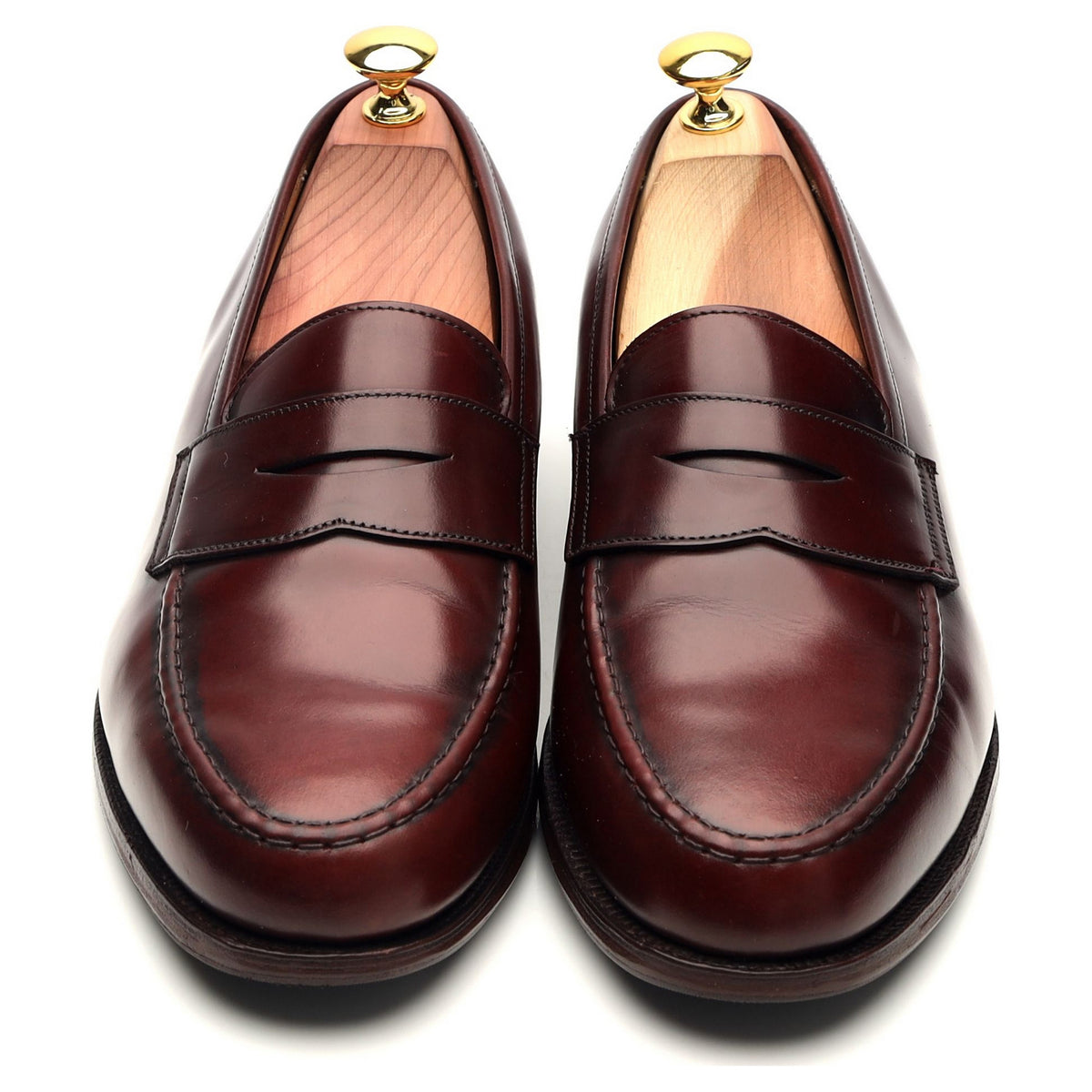 &#39;Boston&#39; Burgundy Leather Loafers UK 8 E