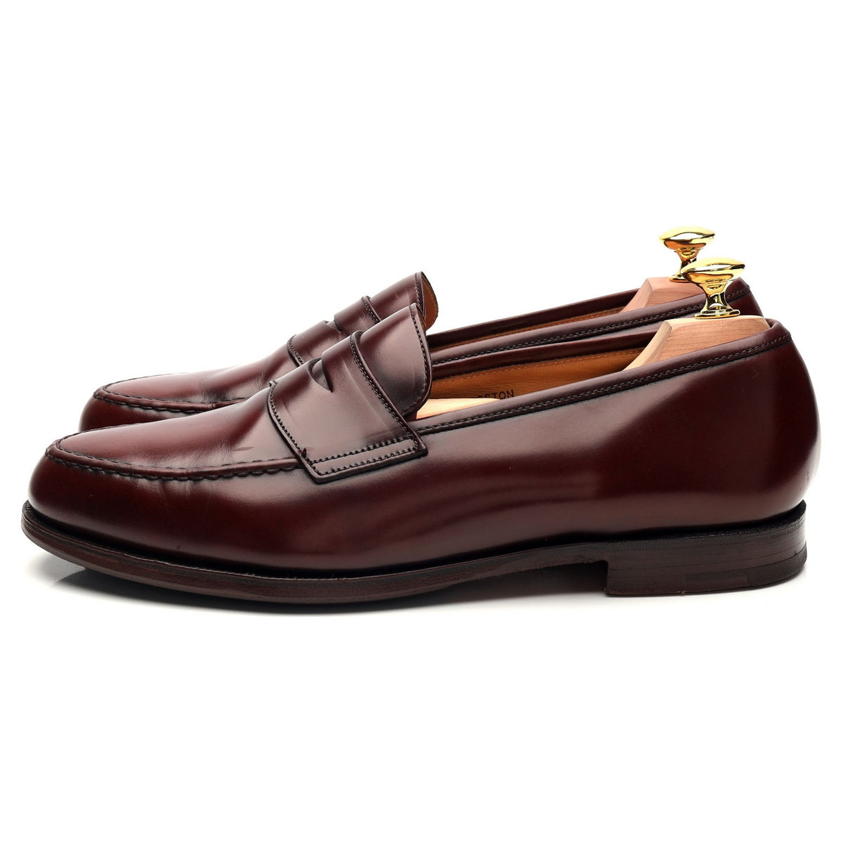 &#39;Boston&#39; Burgundy Leather Loafers UK 8 E