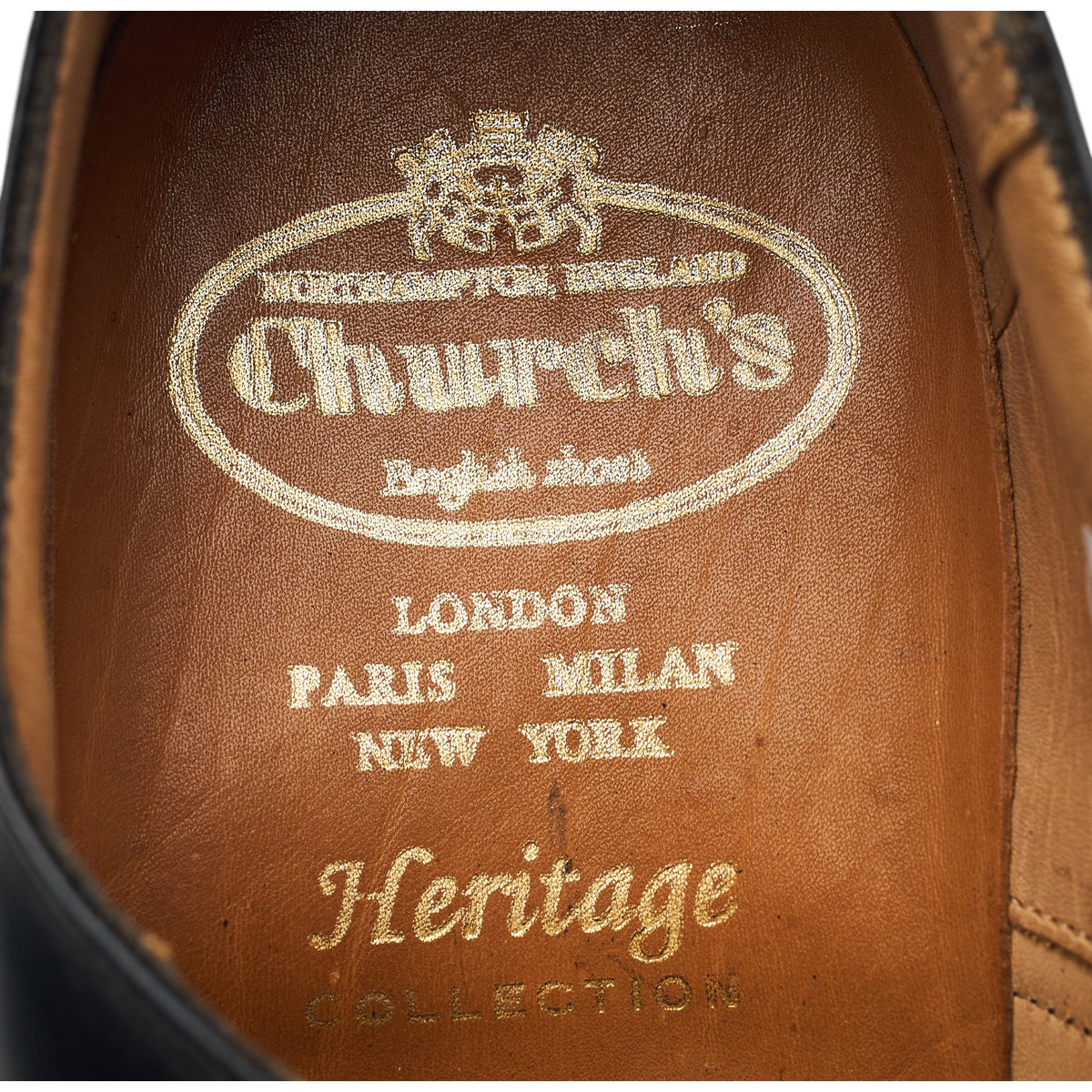 'Osborne' Black Leather Oxford UK 6 F