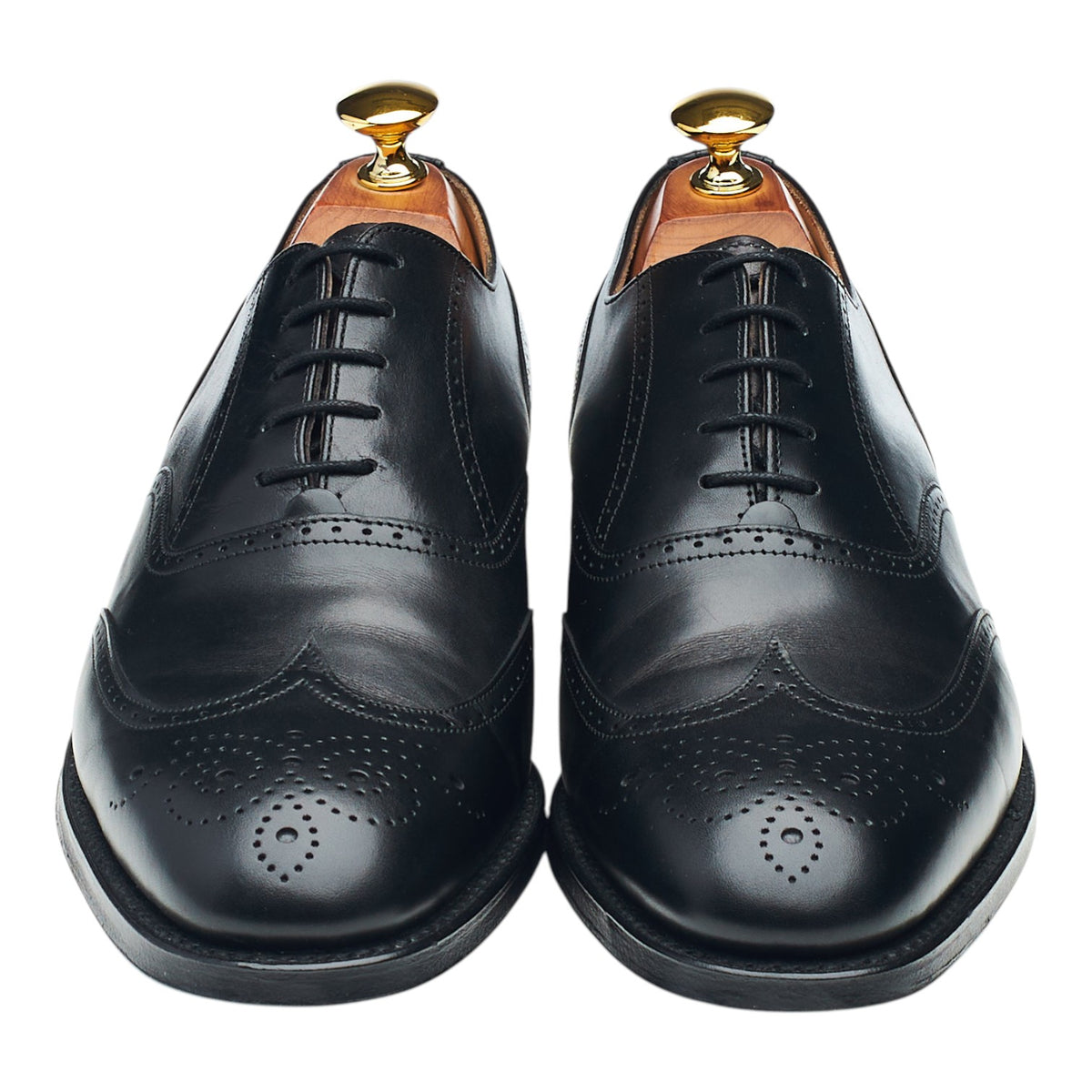 Black Leather Oxford Brogues UK 6.5 F