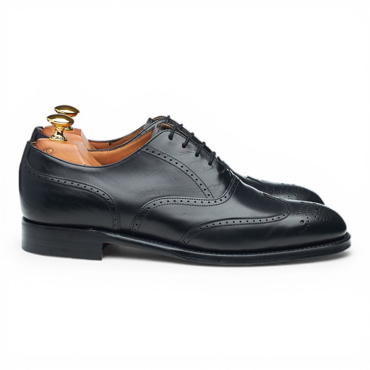 Black Leather Oxford Brogues UK 6.5 F