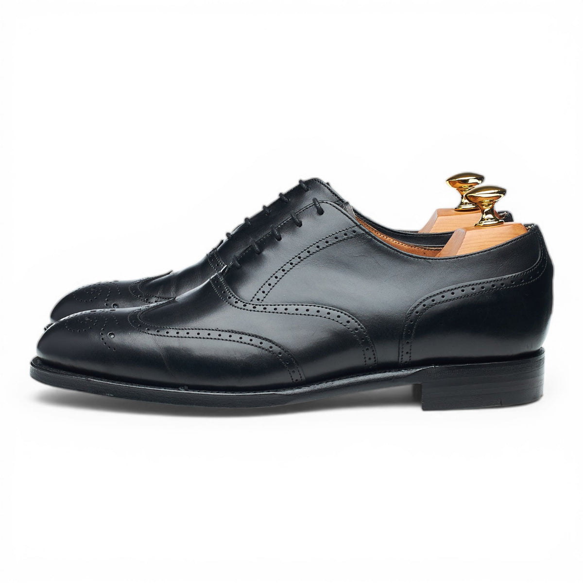 Black Leather Oxford Brogues UK 6.5 F