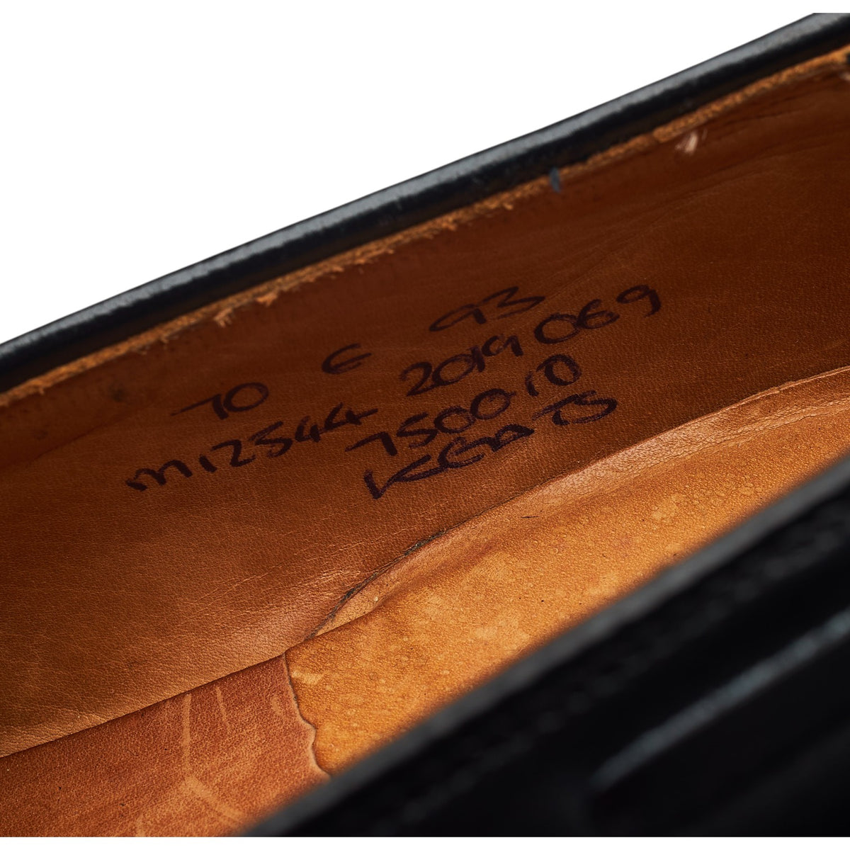 'Keats' Black Leather Tassel Loafers UK 7 E