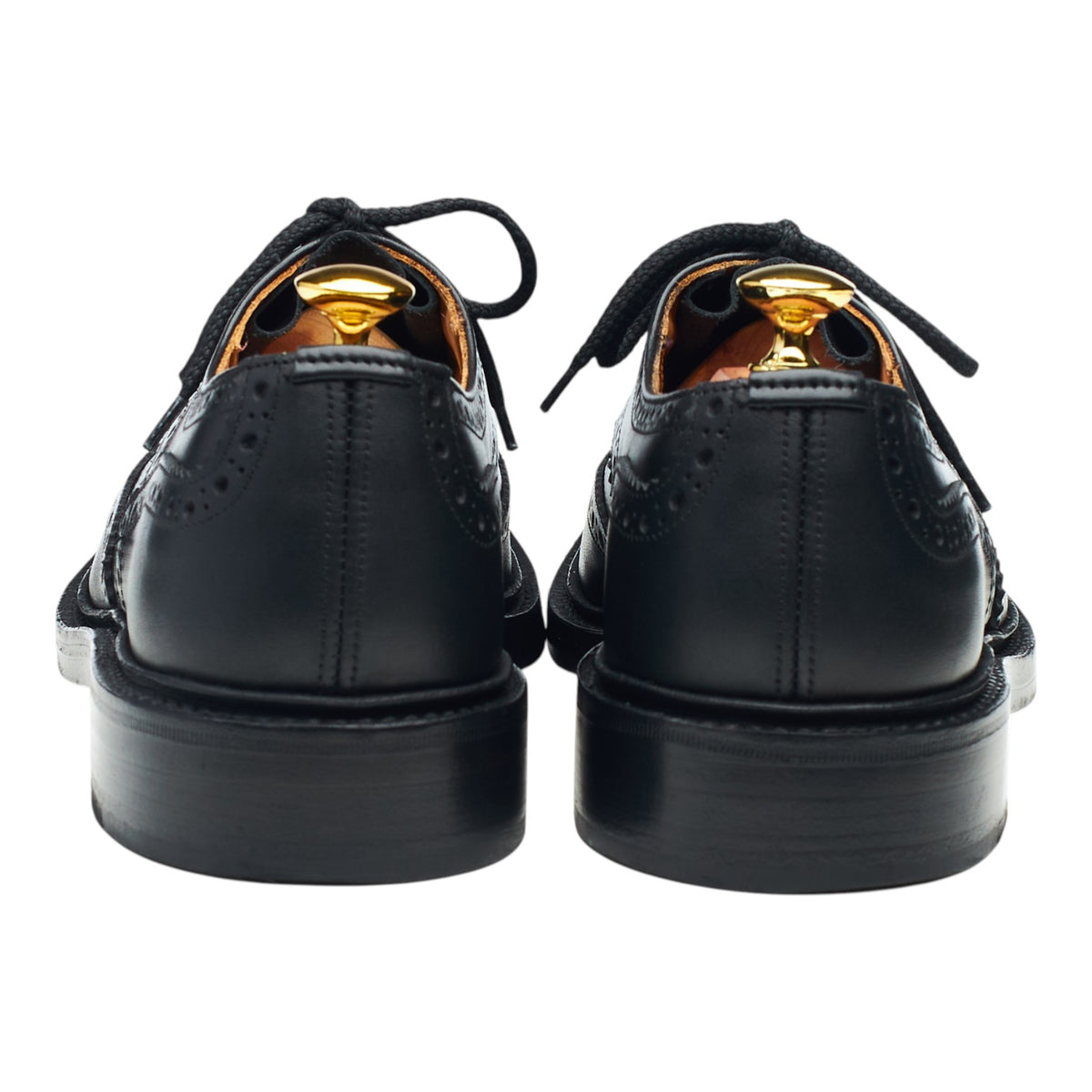 'Keswick' Black Leather Derby Brogues UK 7.5