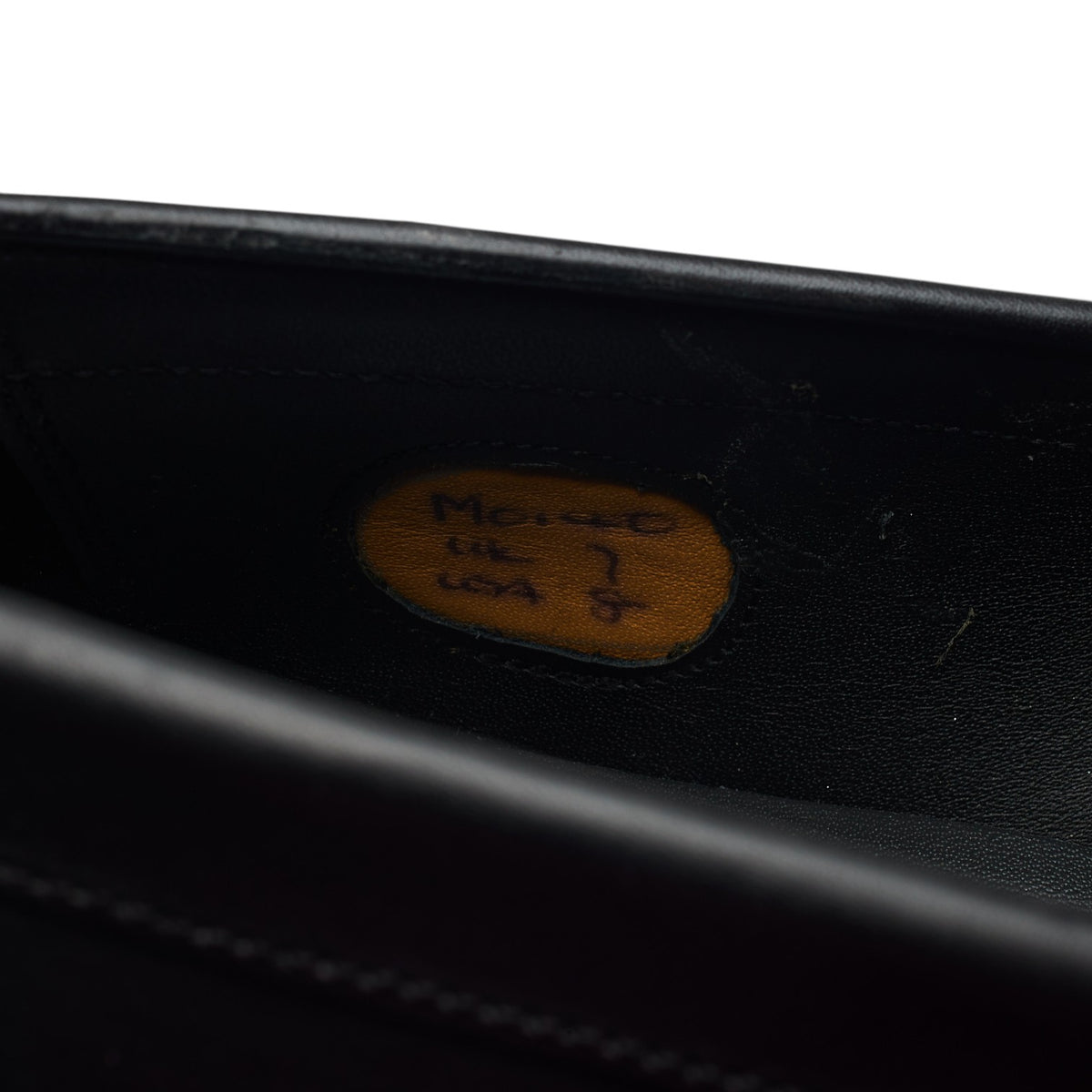 'Wolfe' Black Leather Bit Loafers UK 7