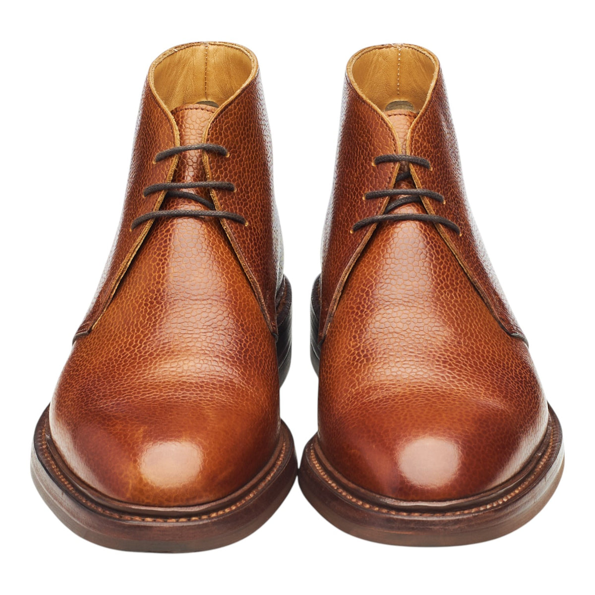 'Chepstow' Tan Brown Grain Leather Chukka Boot UK 6 E