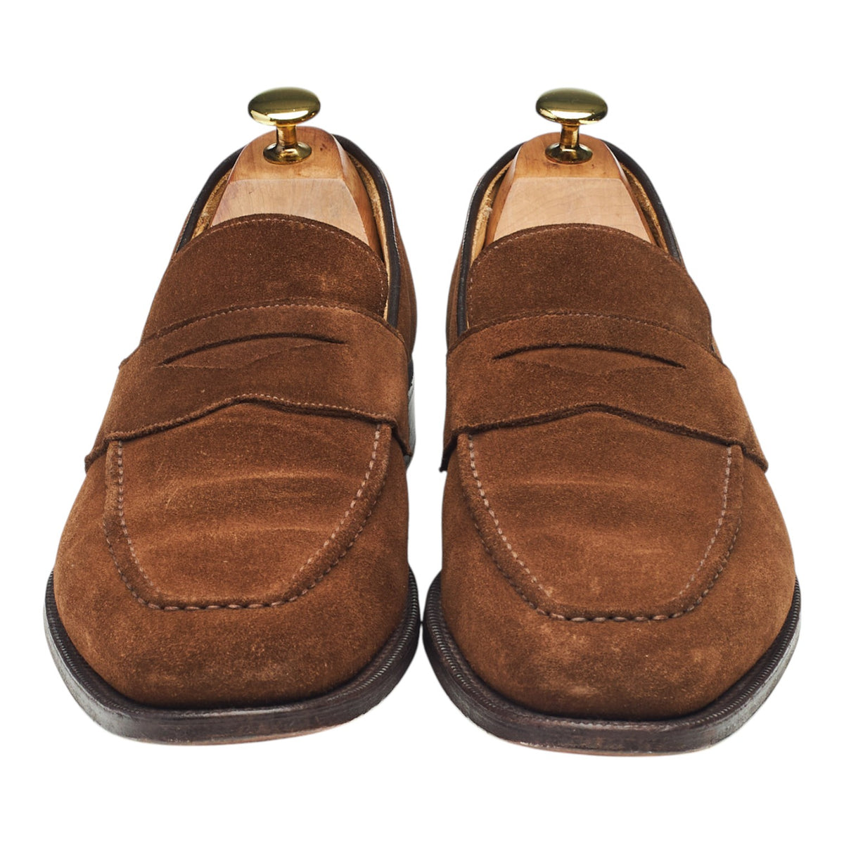 'Hertford' Brown Suede Loafers UK 8.5 F
