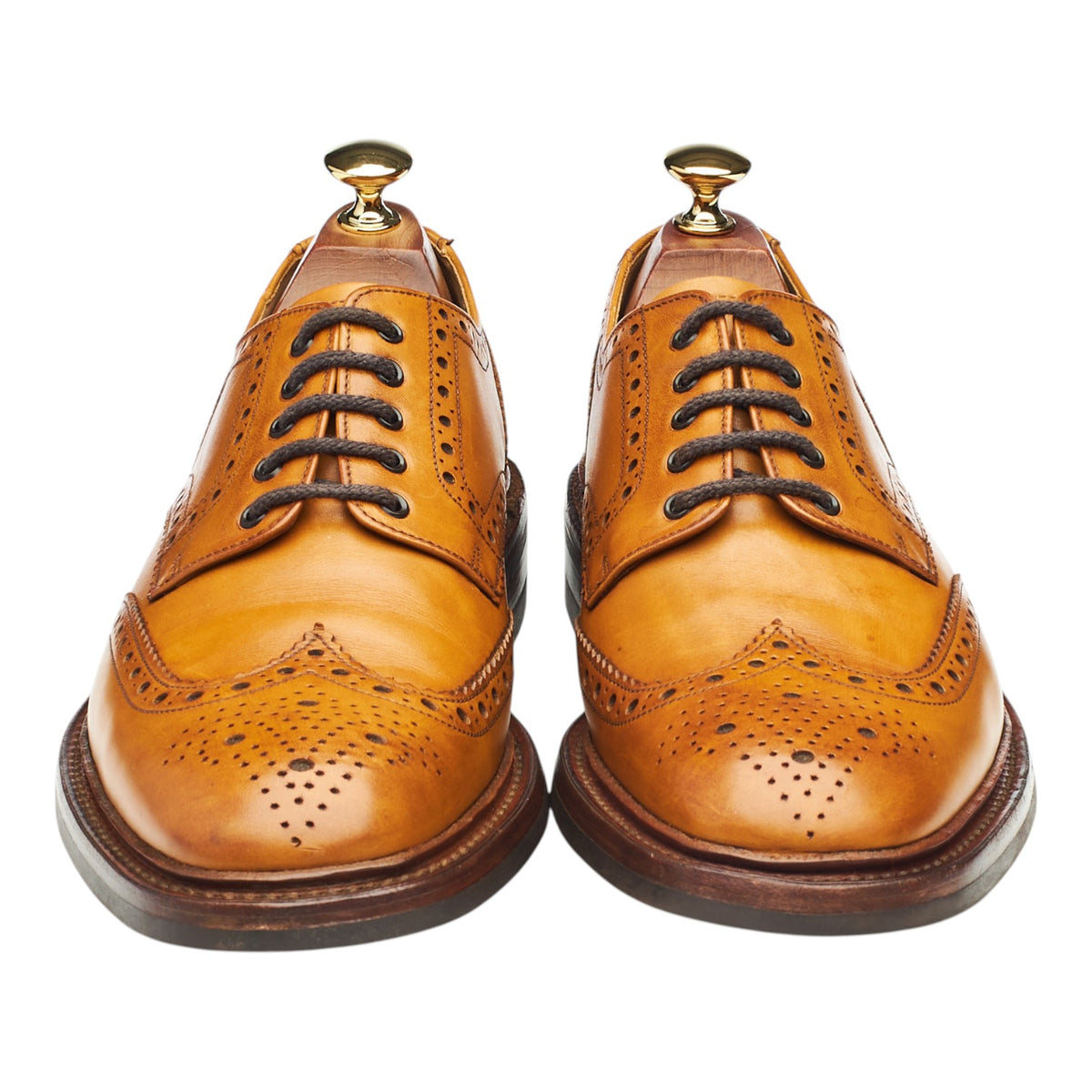1880 'Chester' Tan Brown Derby Brogues UK 8.5 F