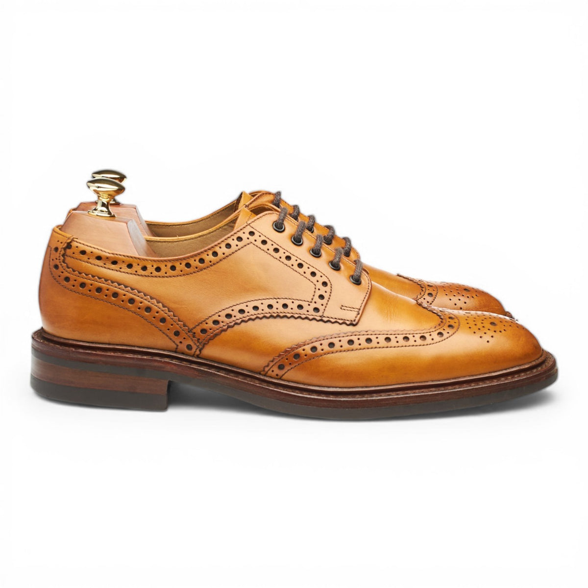 1880 'Chester' Tan Brown Derby Brogues UK 8.5 F