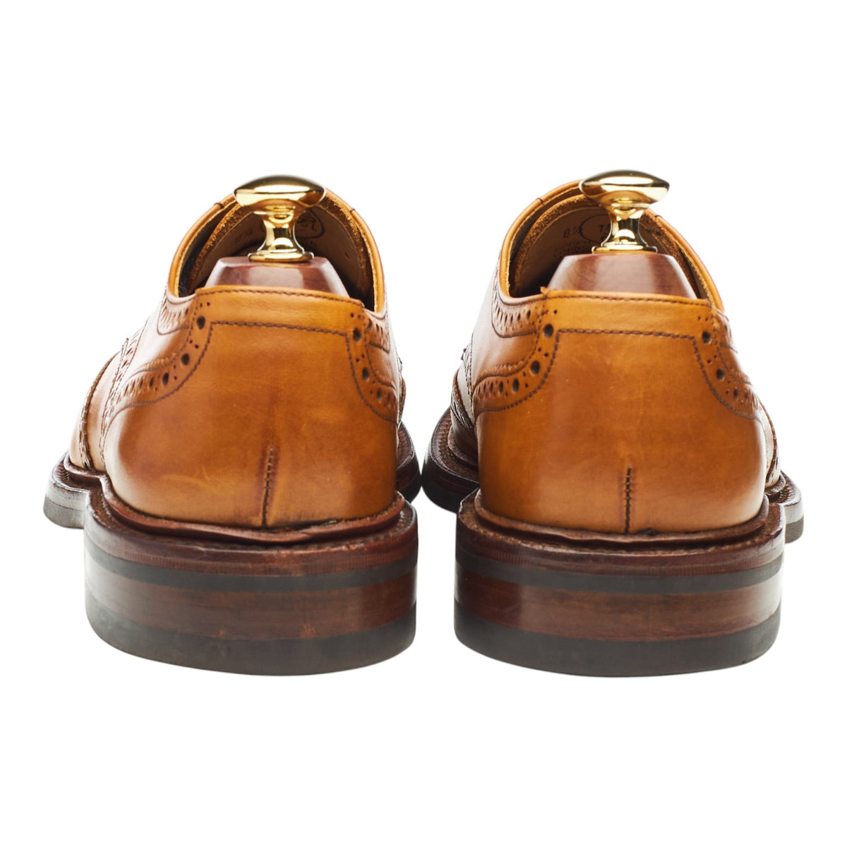 1880 'Chester' Tan Brown Derby Brogues UK 8.5 F