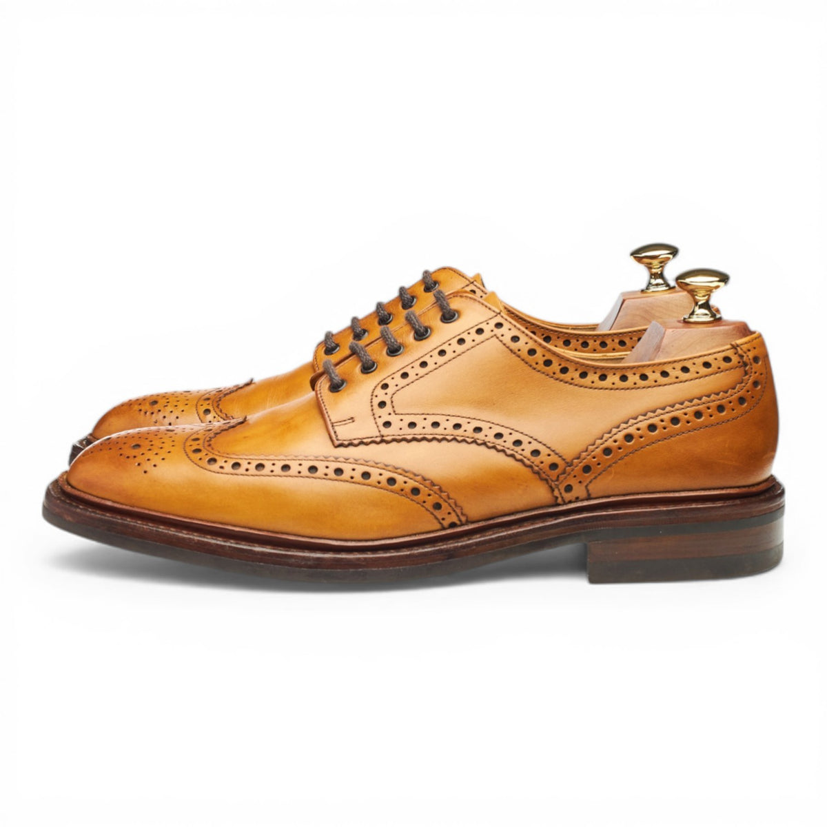 1880 'Chester' Tan Brown Derby Brogues UK 8.5 F