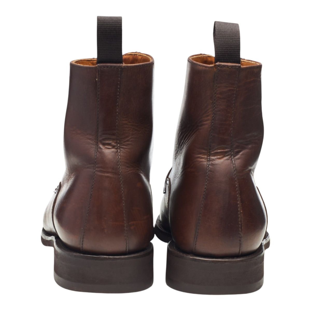 Brown Leather Apron Boots UK 9