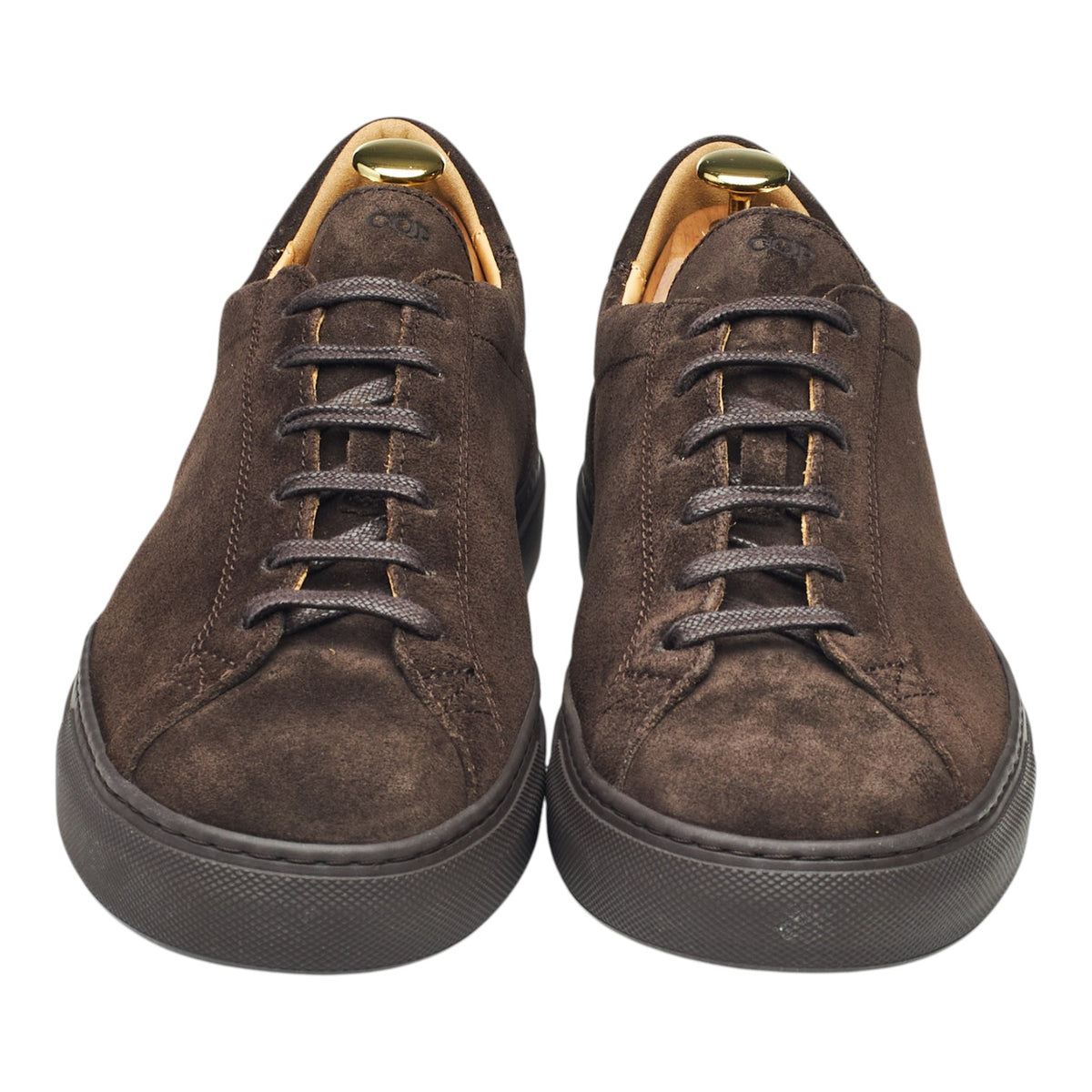 'Racquet Sr' Dark Brown Suede Sneakers UK 9 EU 43