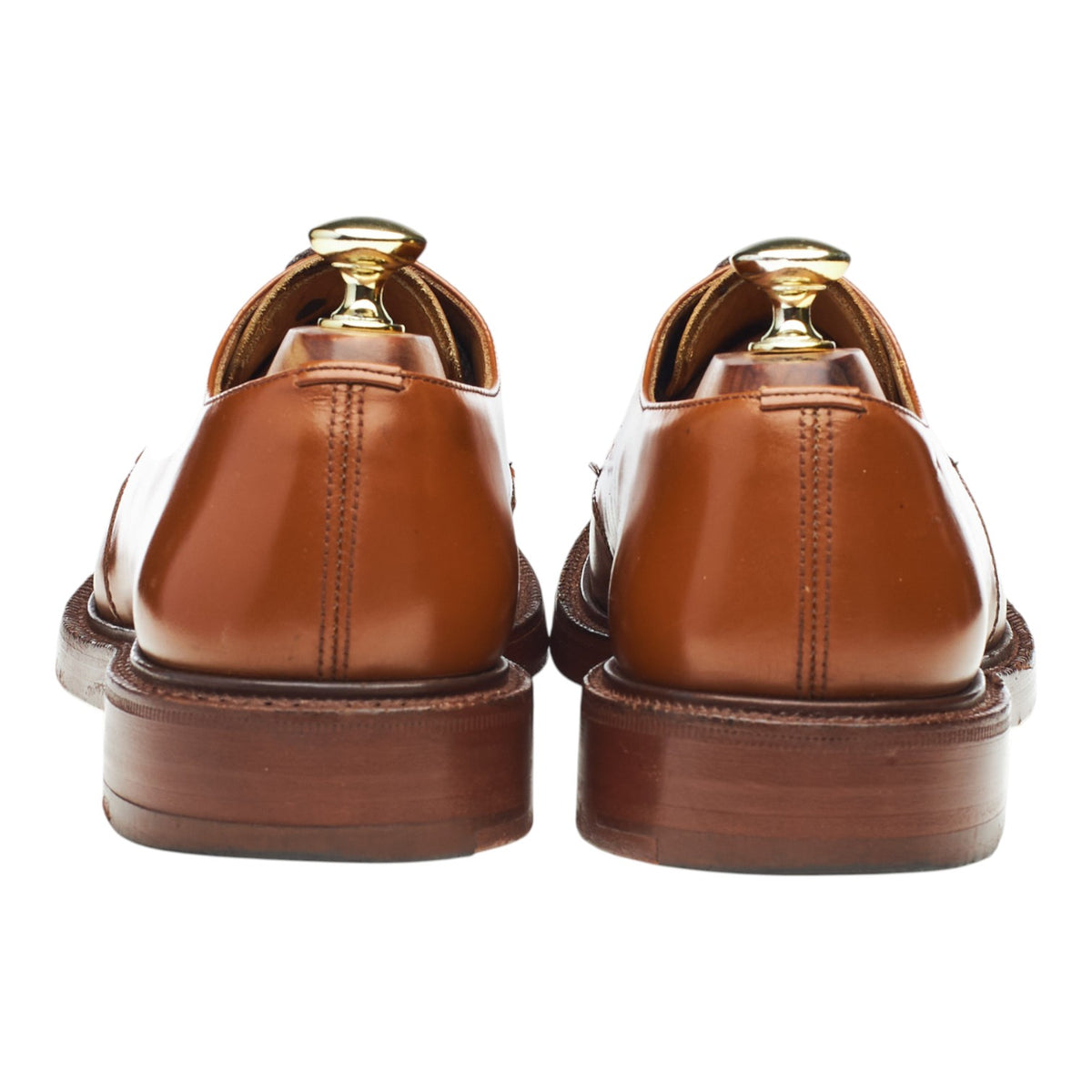 'Alex' Tan Brown Leather Split Toe Derby UK 7.5 F