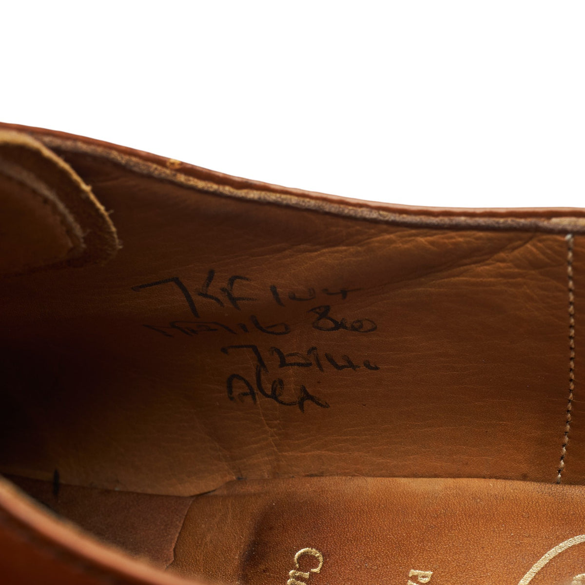 'Alex' Tan Brown Leather Split Toe Derby UK 7.5 F