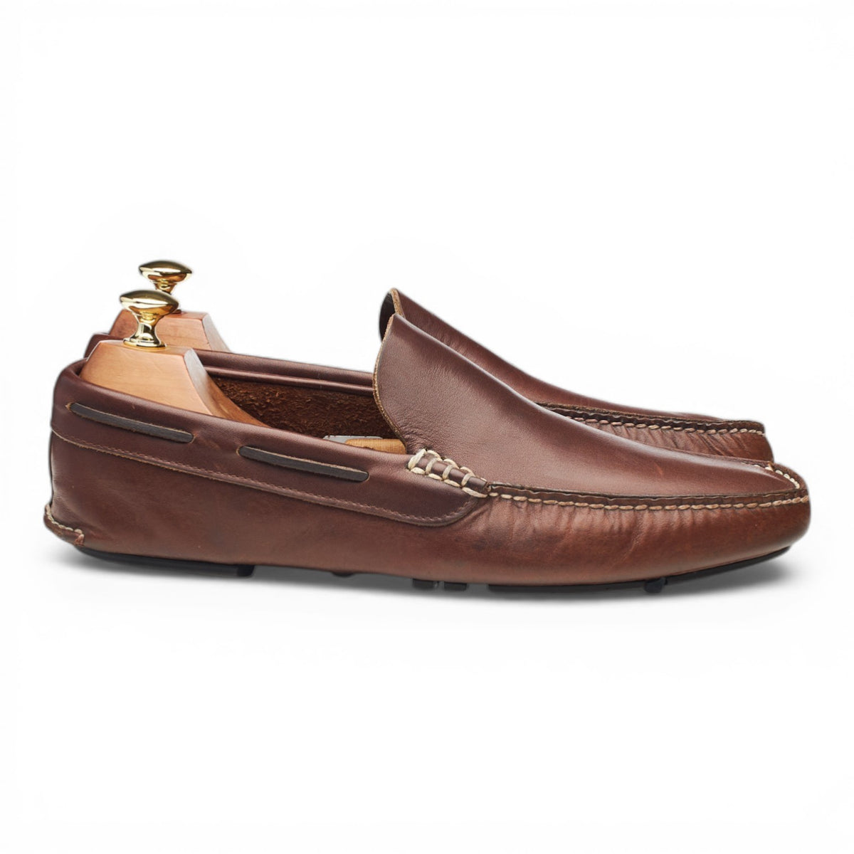 Brown Leather Driving Loafers UK 9 F