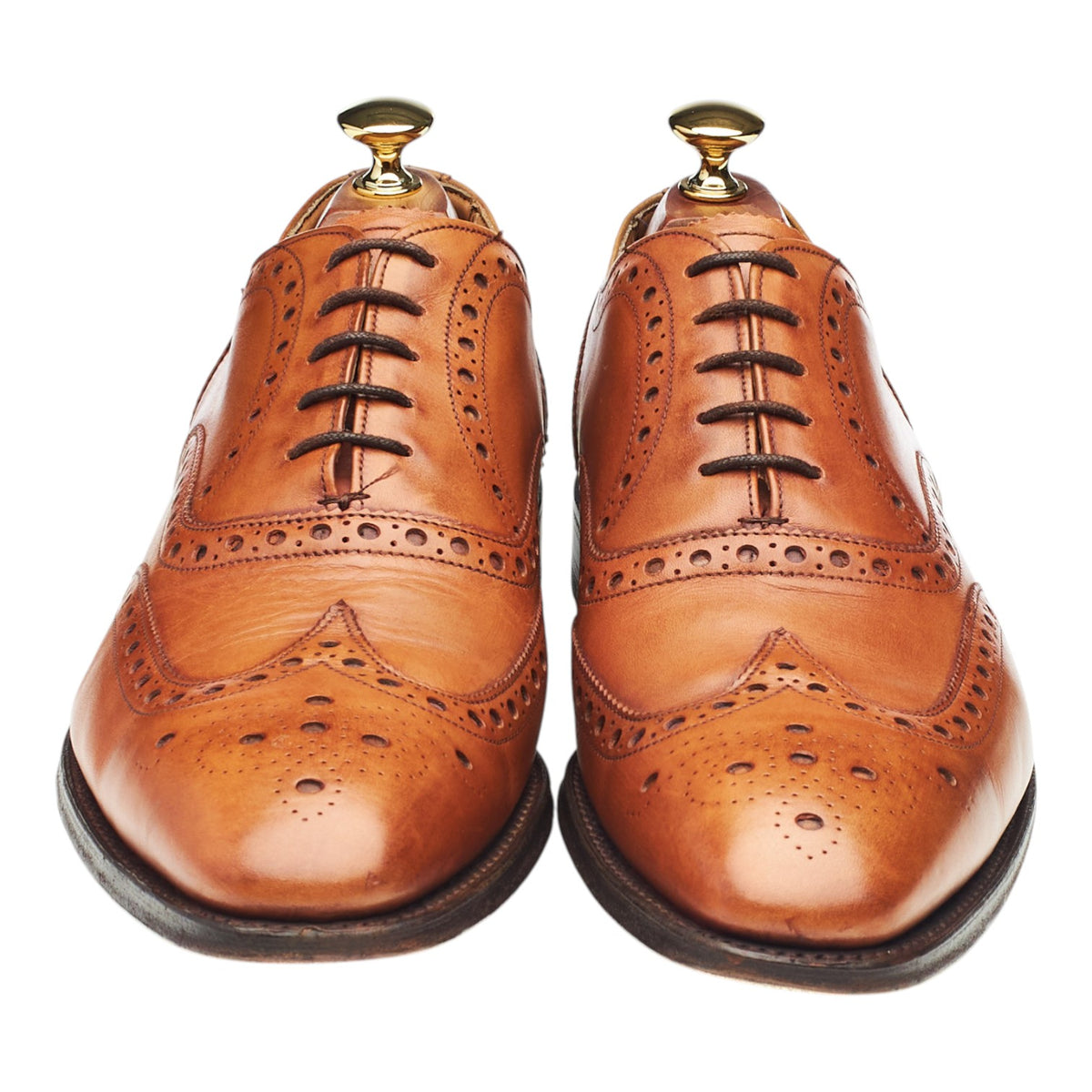 'Litchfield' Tan Brown Leather Oxford Brogues UK 9 F