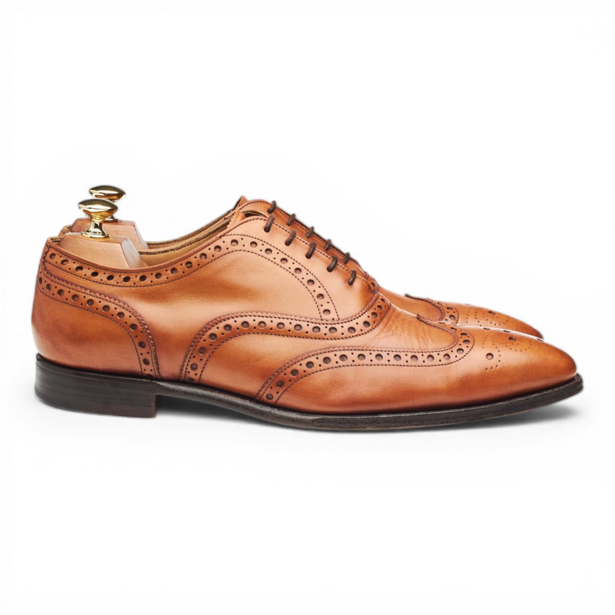 'Litchfield' Tan Brown Leather Oxford Brogues UK 9 F