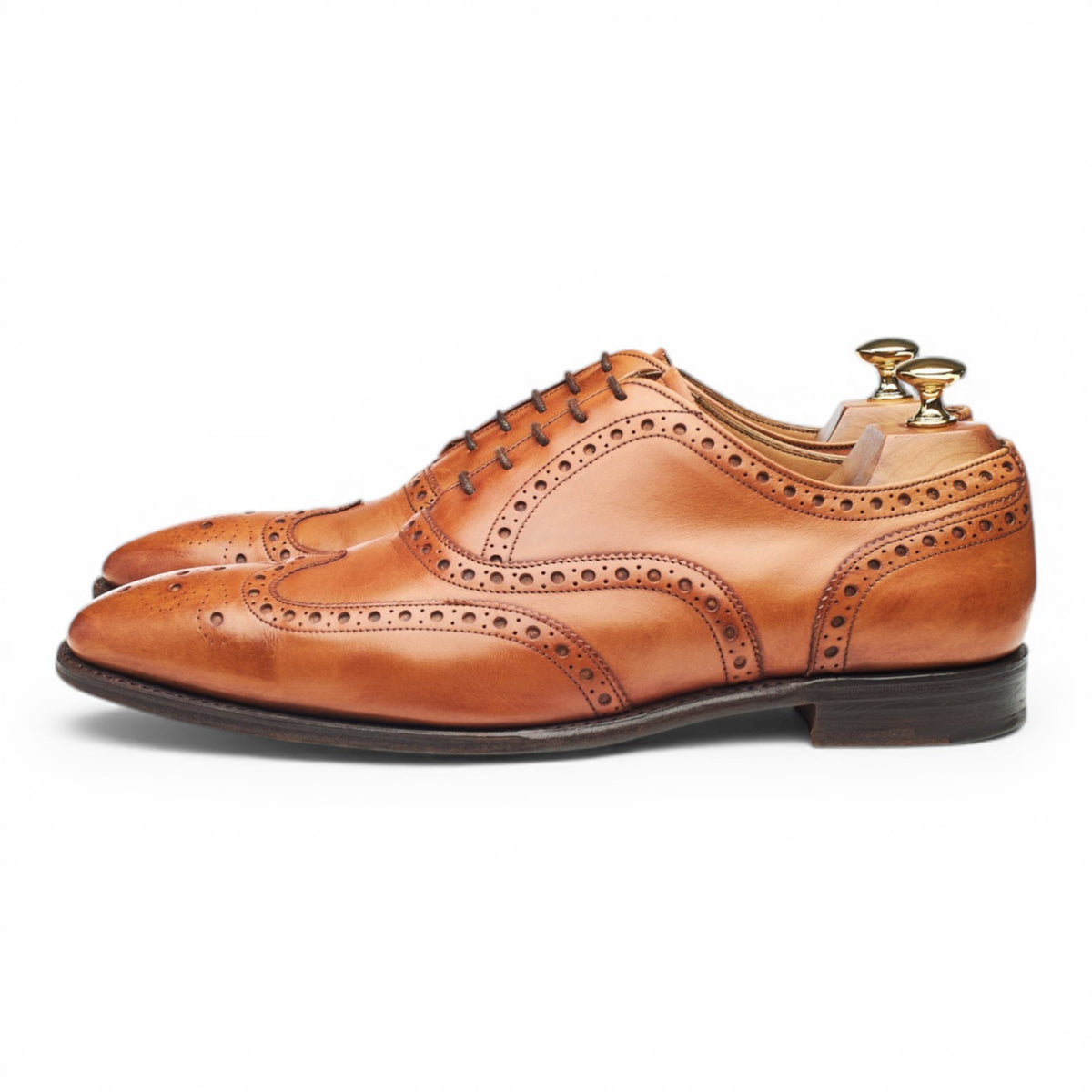 'Litchfield' Tan Brown Leather Oxford Brogues UK 9 F