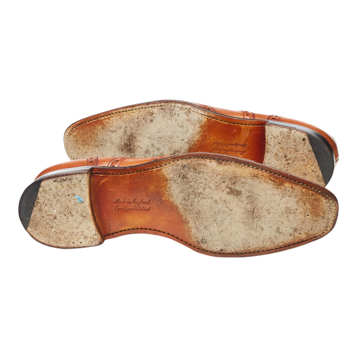 'Litchfield' Tan Brown Leather Oxford Brogues UK 9 F