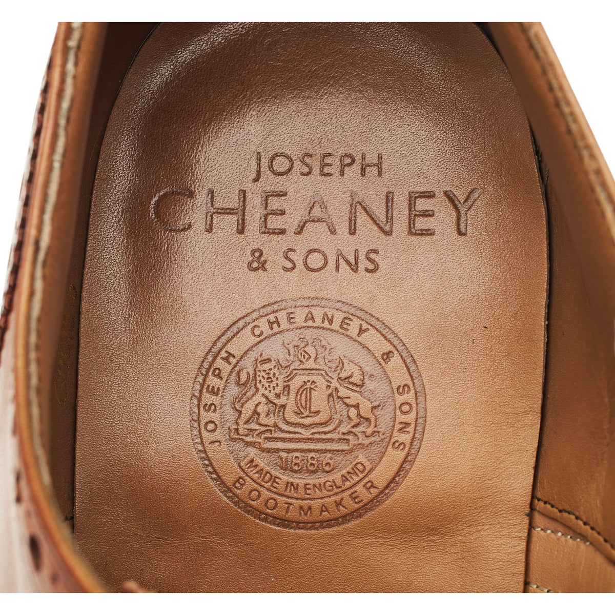 'Litchfield' Tan Brown Leather Oxford Brogues UK 9 F