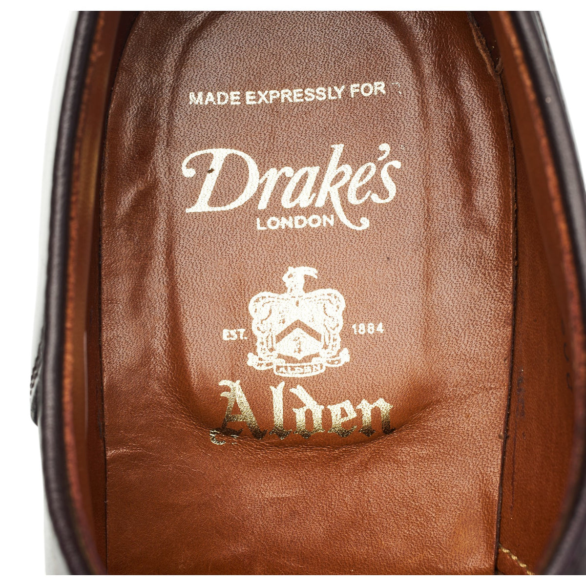 Drake's '2160C' Burgundy Cordovan Leather Derby UK 10.5 US 11.5