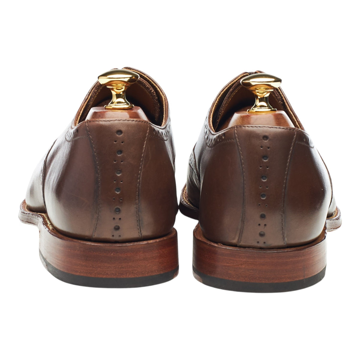 'Matthew' Dark Brown Leather Oxford Semi Brogues UK 9 F