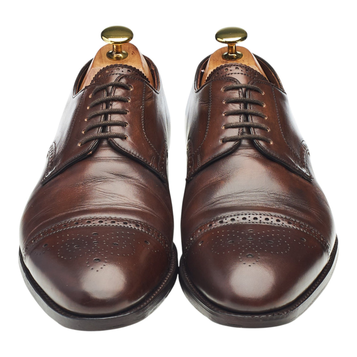 Imperial 'Osborne' Dark Brown Leather Derby Brogues UK 7.5 F