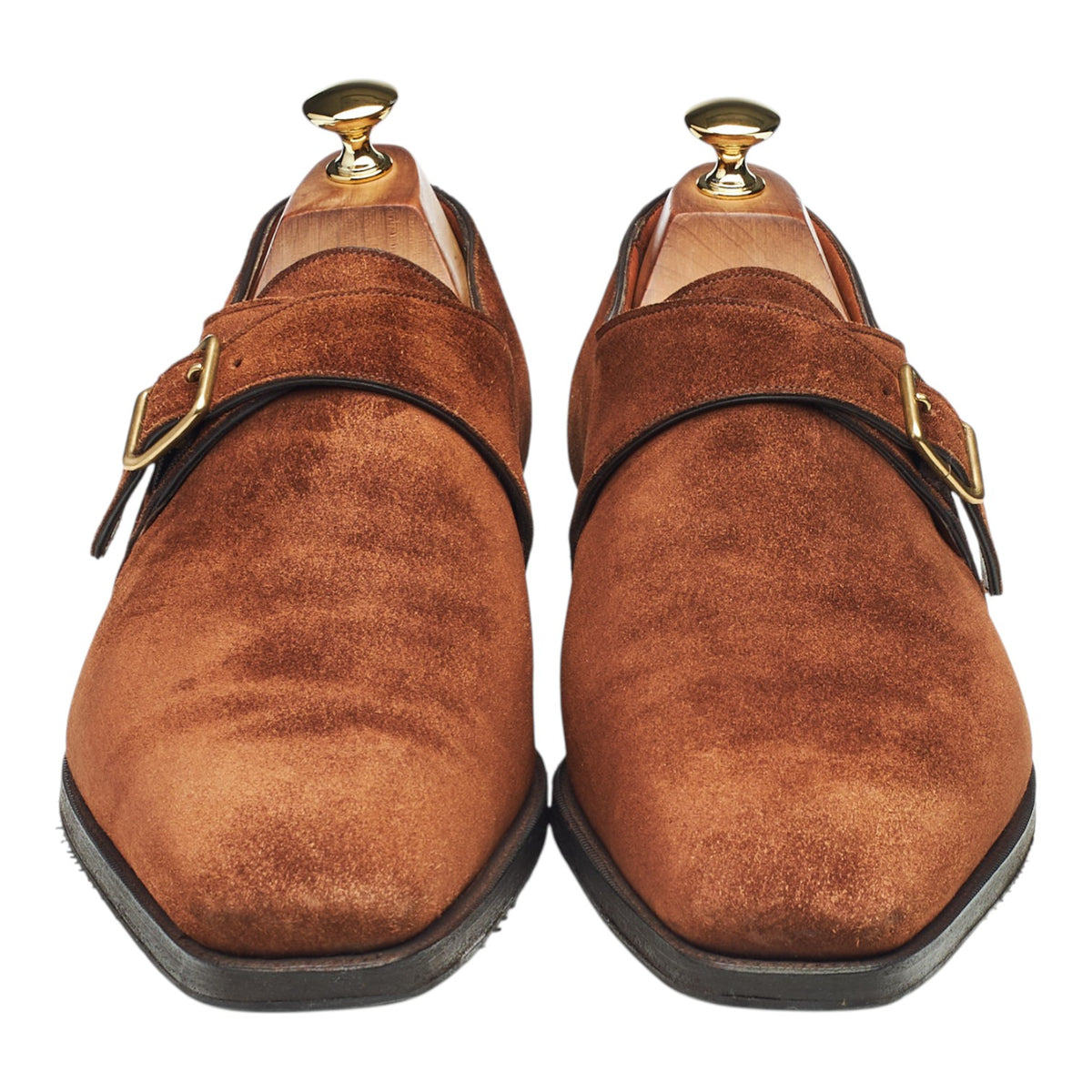 'Regency' Snuff Brown Leather Monk Strap UK 10 E