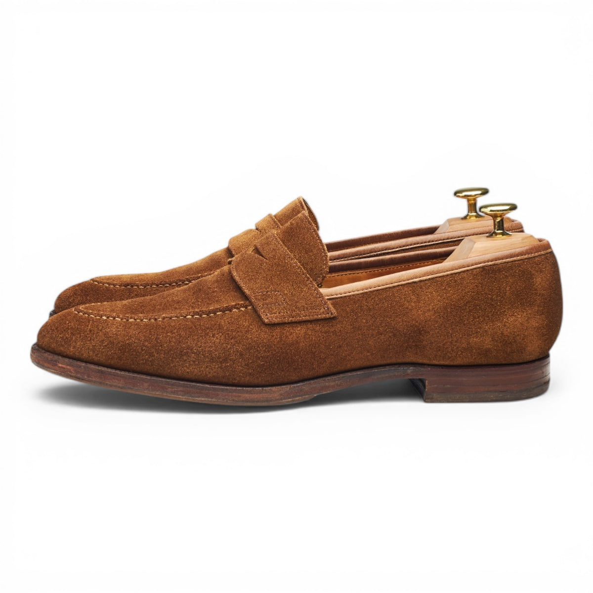 'Sydney' Snuff Brown Suede Loafers UK 8 E