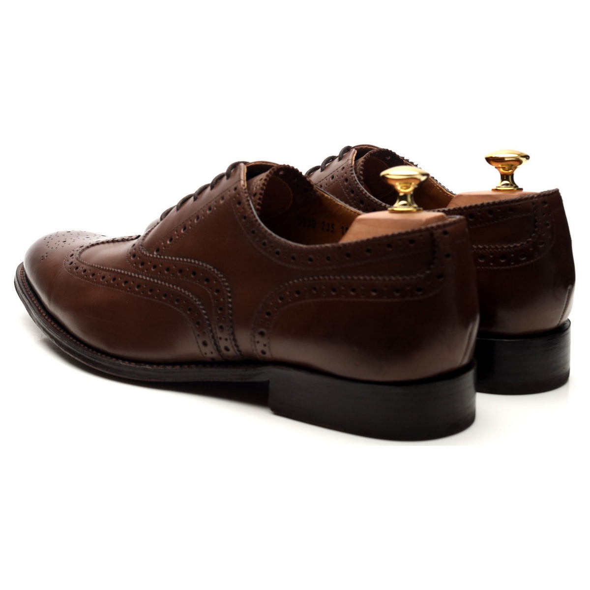 &#39;Dylan&#39; Brown Leather Oxford Brogues UK 10.5 F