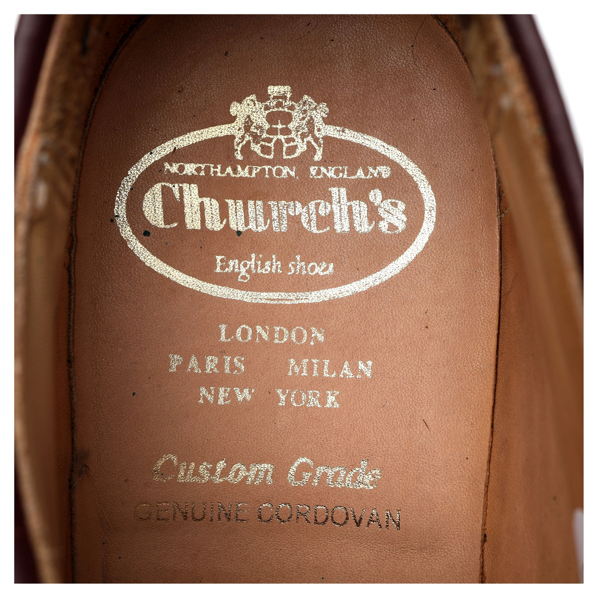&#39;Grafton&#39; Burgundy Cordovan Leather Derby Brogues UK 7 G