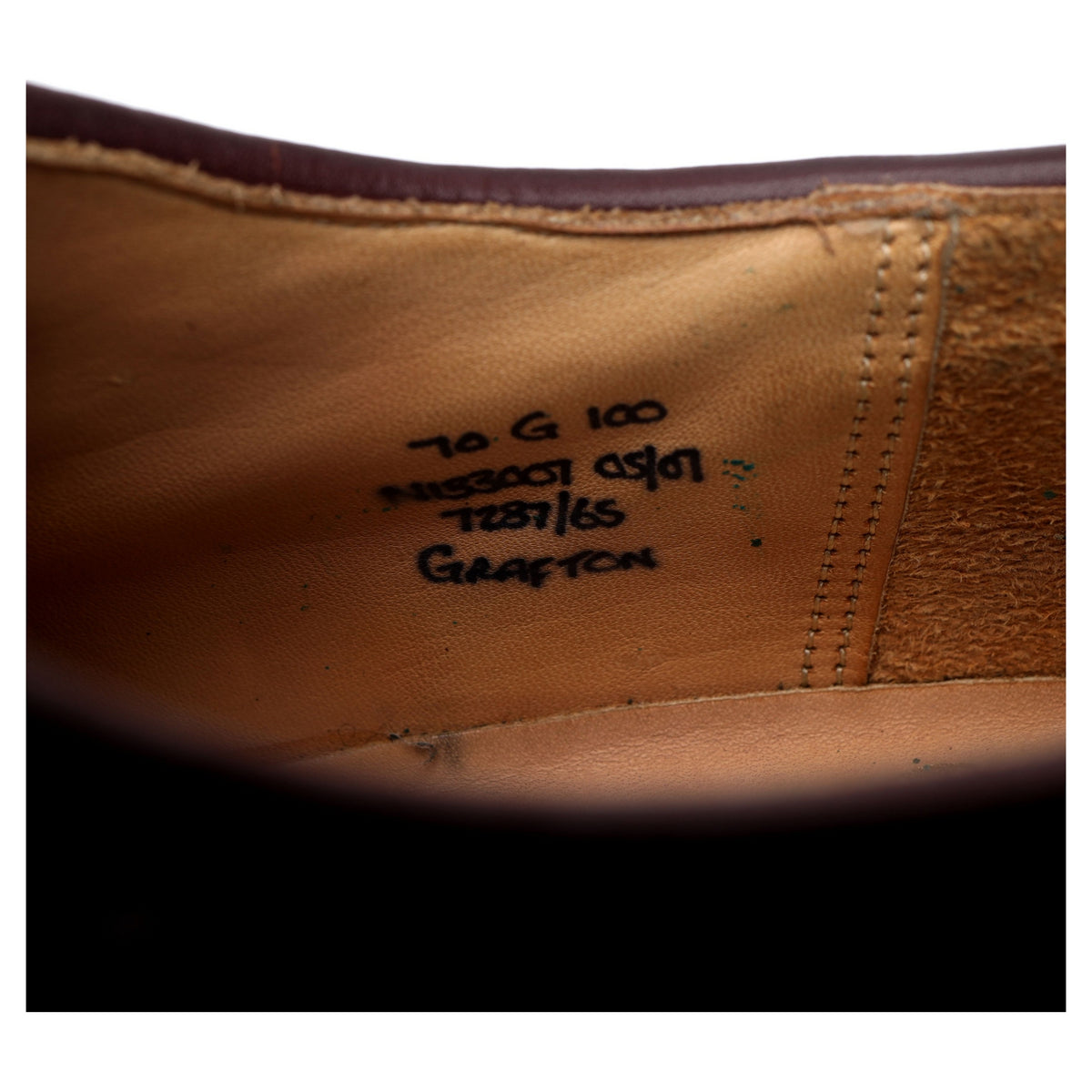 &#39;Grafton&#39; Burgundy Cordovan Leather Derby Brogues UK 7 G