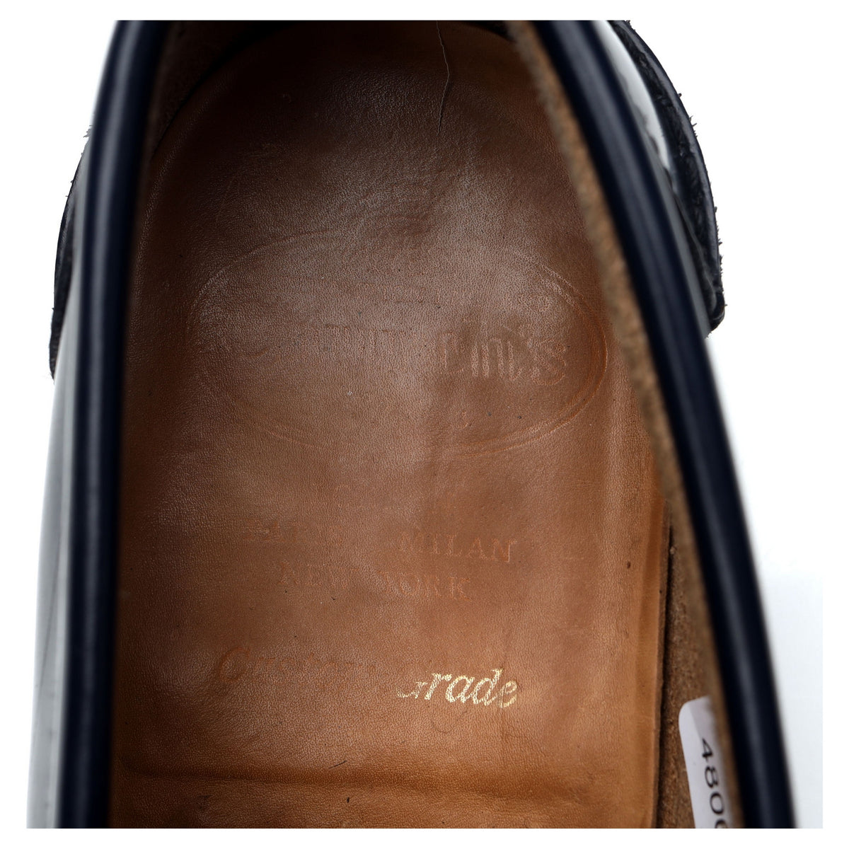 &#39;Tunbridge&#39; Navy Blue Leather Loafers UK 9 G