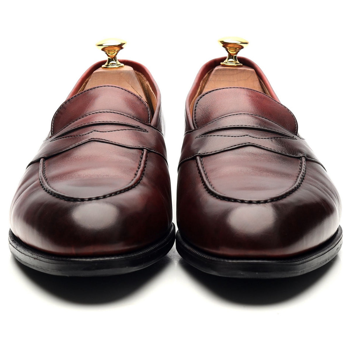 &#39;Montpellier&#39; Burgundy Leather Loafers UK 9.5 E