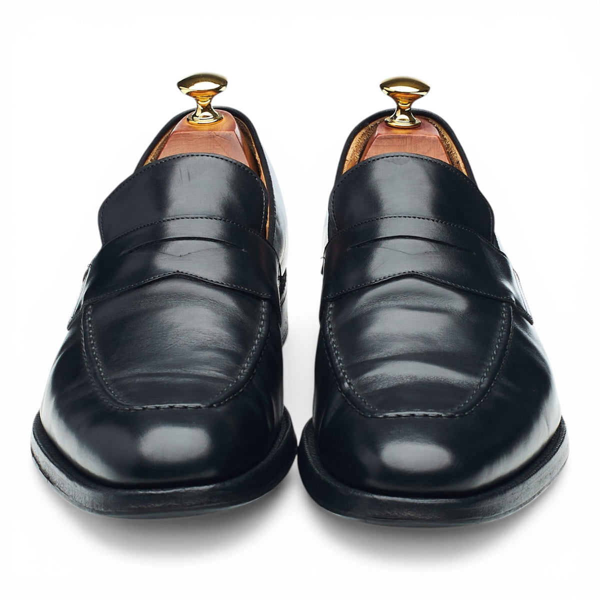 'Hertford 2' Black Leather Loafers UK 9.5 F