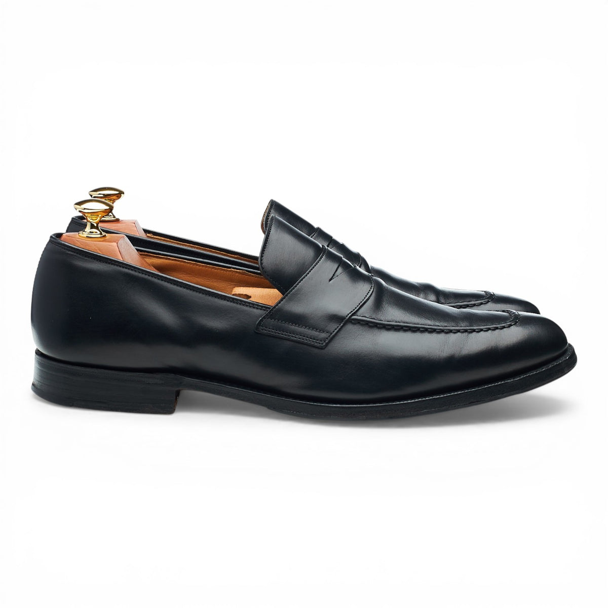 'Hertford 2' Black Leather Loafers UK 9.5 F
