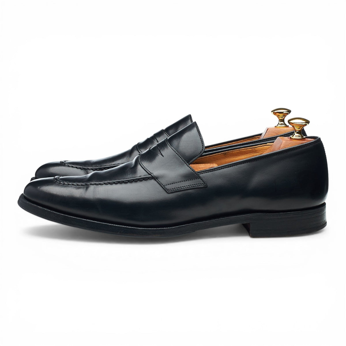'Hertford 2' Black Leather Loafers UK 9.5 F